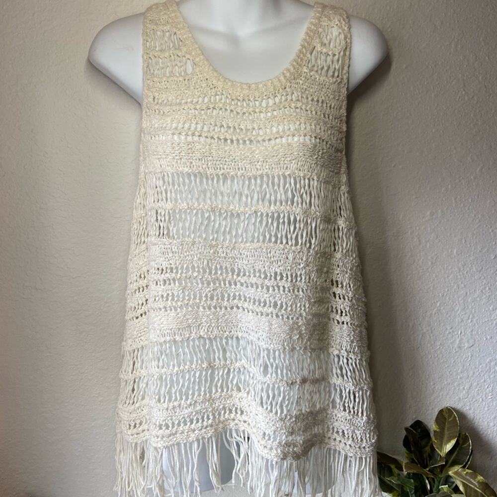 Boho American Eagle Woven Tank Top (L)